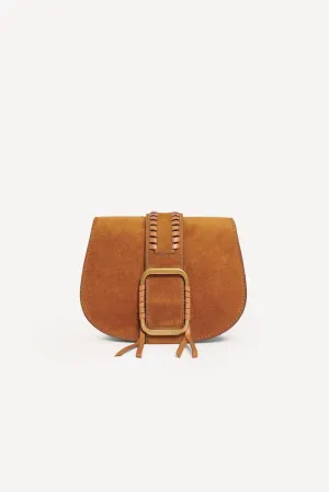 Bash Paris Cognac Teddy Small Suede Bag